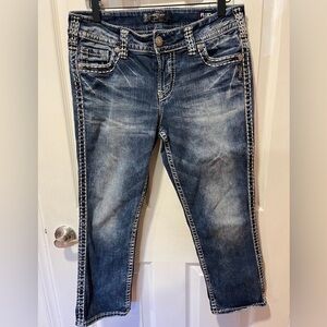 Silver Suki Mid Capris W 31/ L22.5